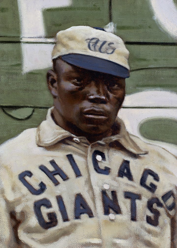 Negro League color studies Rube Foster Barney Brown Buck O’Neil Satchel Paige Ray Brown