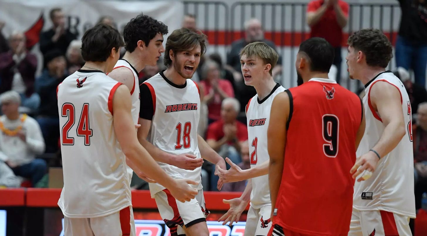  plays during an NCAA college basketball game against D'Youville University, Saturday, Jan. 10, 2026, in Rochester, N.Y.