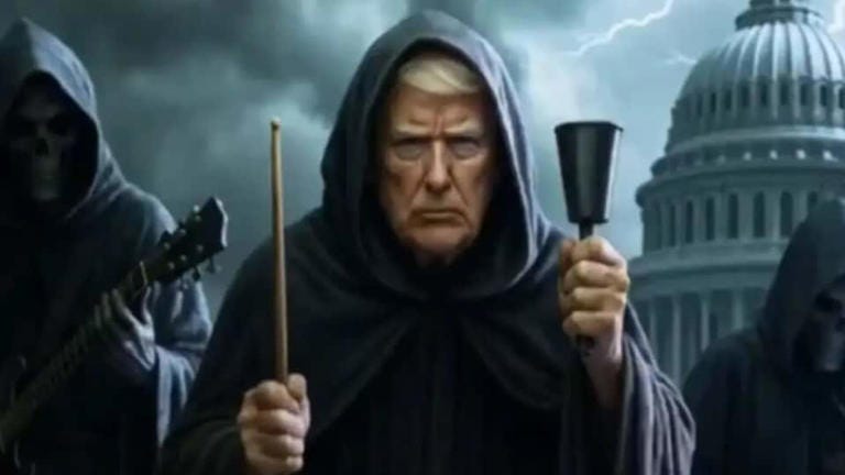 Grim Reaper' Russell Vought coming after 'Dems babies'? Trump posts AI video of OMB chief amid shutdown Grim Reaper' Russell Vought coming after 'Dems babies'? Trump posts AI video of OMB chief amid shutdown
