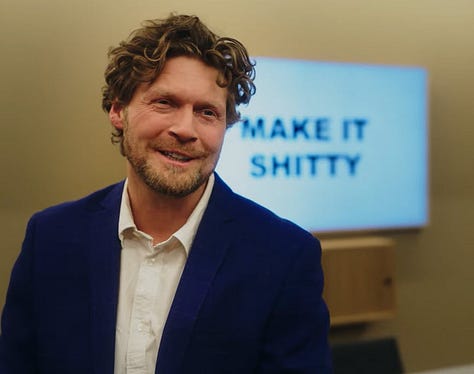 LEFT TO RIGHT: Ensh*ttificator (Norwegian Consumer Council); Human creator & board-game artist Kenny Katayama*; ape coding meme (Freepik); AI business veteran Alap Shah (his Instagram); journalist & author Cory Doctorow @ EFF Awards (quinnums); AI/ML researcher @ Princeton Thomas Griffiths *Courtesy of creator