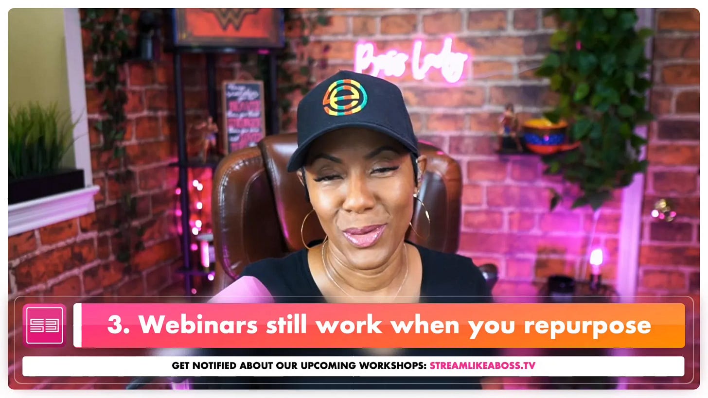 Repurposing webinar content