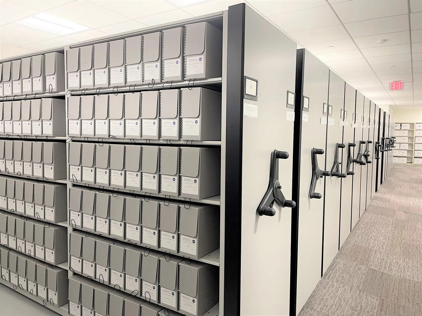 Photo of the archive room at NASA headquarters
