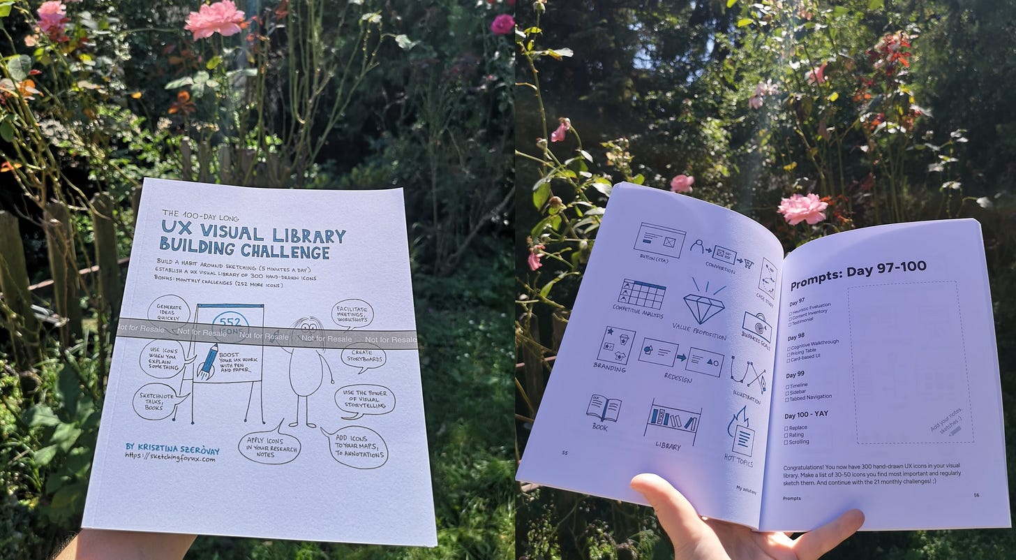 UX Visual Library Building Challenge Book - proof copy