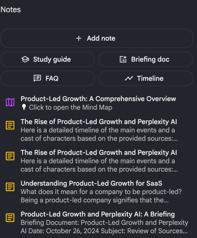 NotebookLM Structured Notes