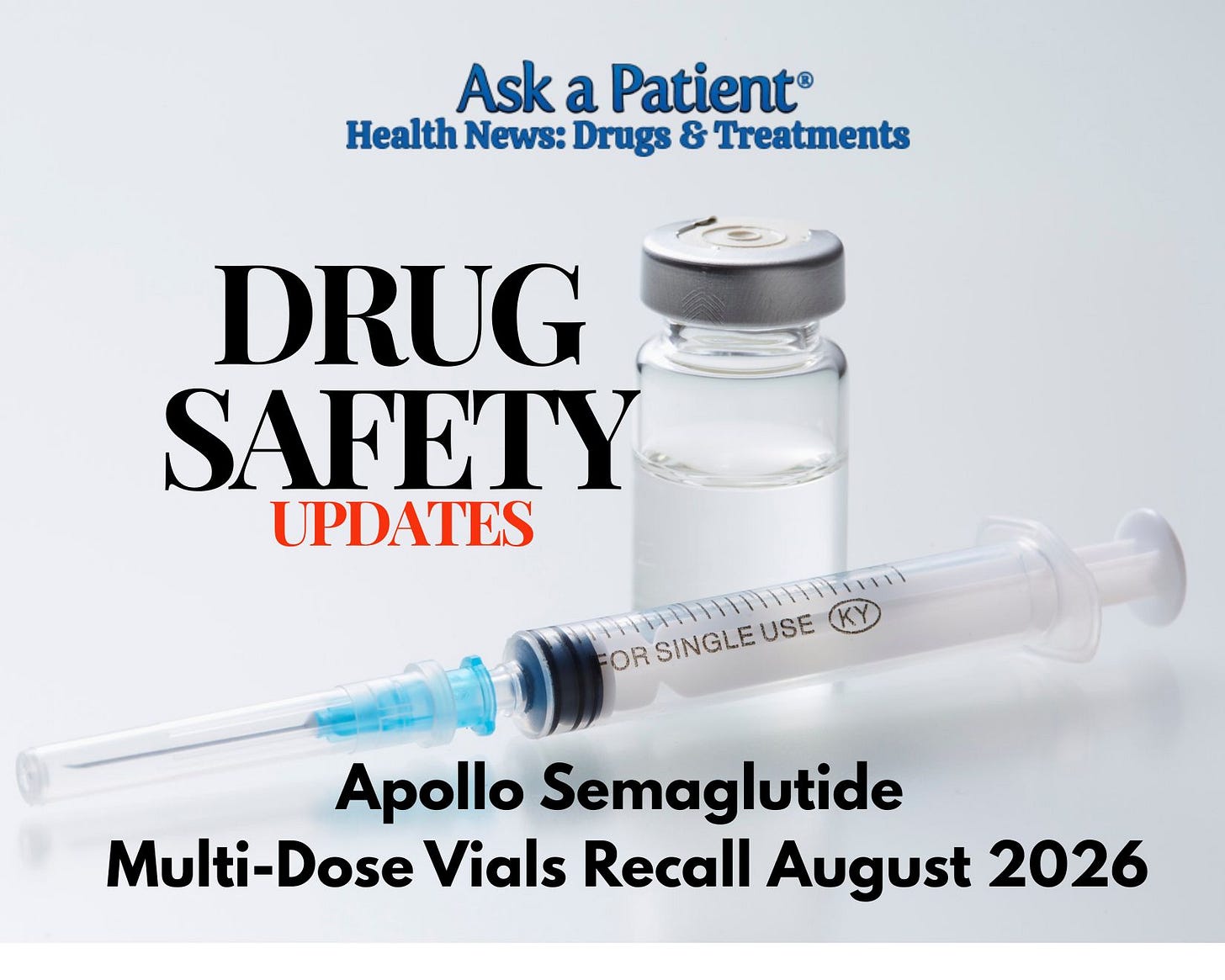 Apollo Semaglutide Recall August 2026 particulates in vials