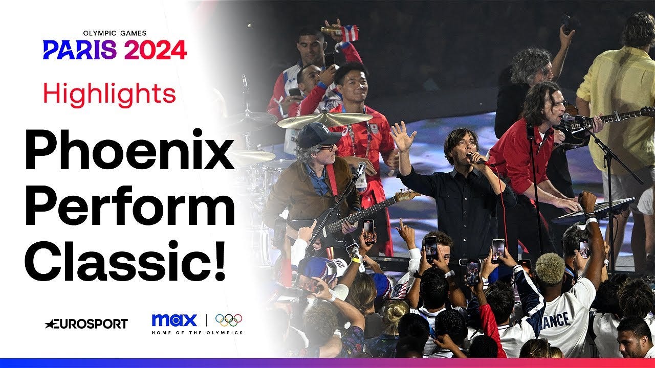 Rock Band Phoenix perform Lisztomania at the Paris Olympics Closing ...