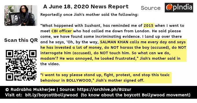 Interference of Salman Khan in the CBI investigation of Jiah Khan's death case