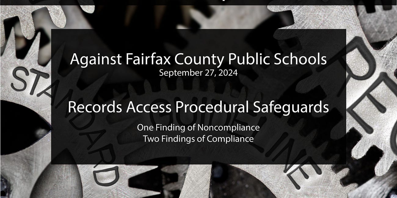 State Complaint #C25-066, Against Fairfax County Public Schools