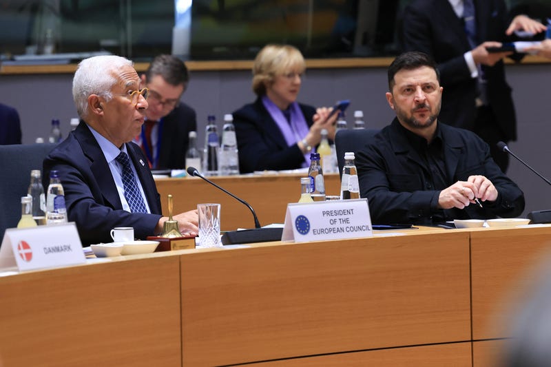 From left to right: António COSTA (President of the European Council, EUROPEAN COUNCIL), Volodymyr ZELENSKYY (President of Ukraine, Ukraine)