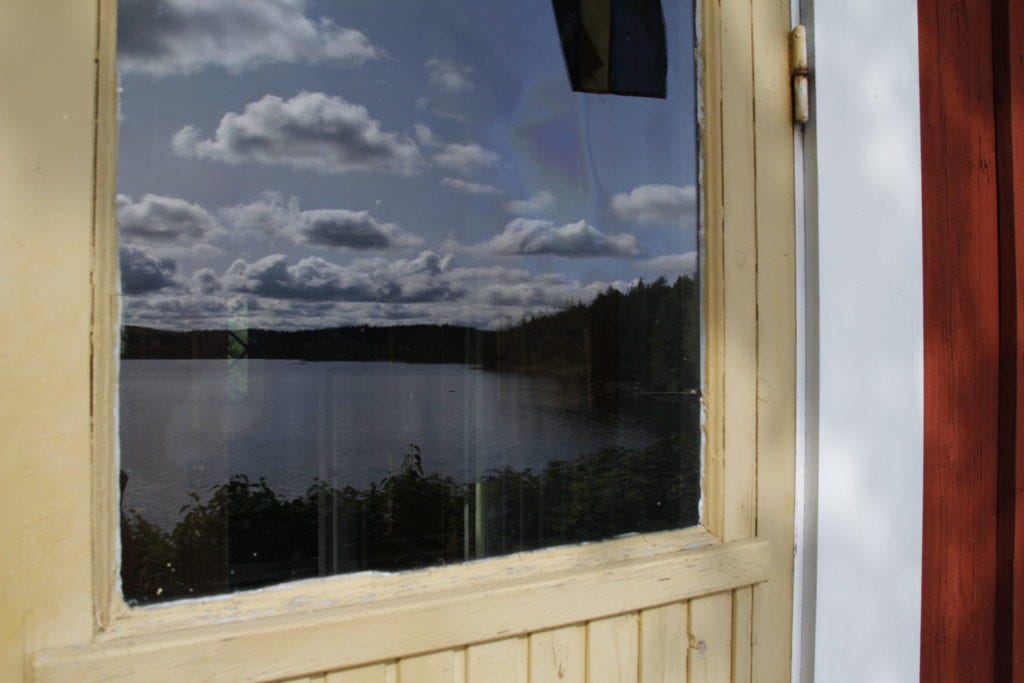 Schweden, Haus, rot, See, Himmel, Urlaub Schweden, Haus, rot, See, Himmel, Urlaub