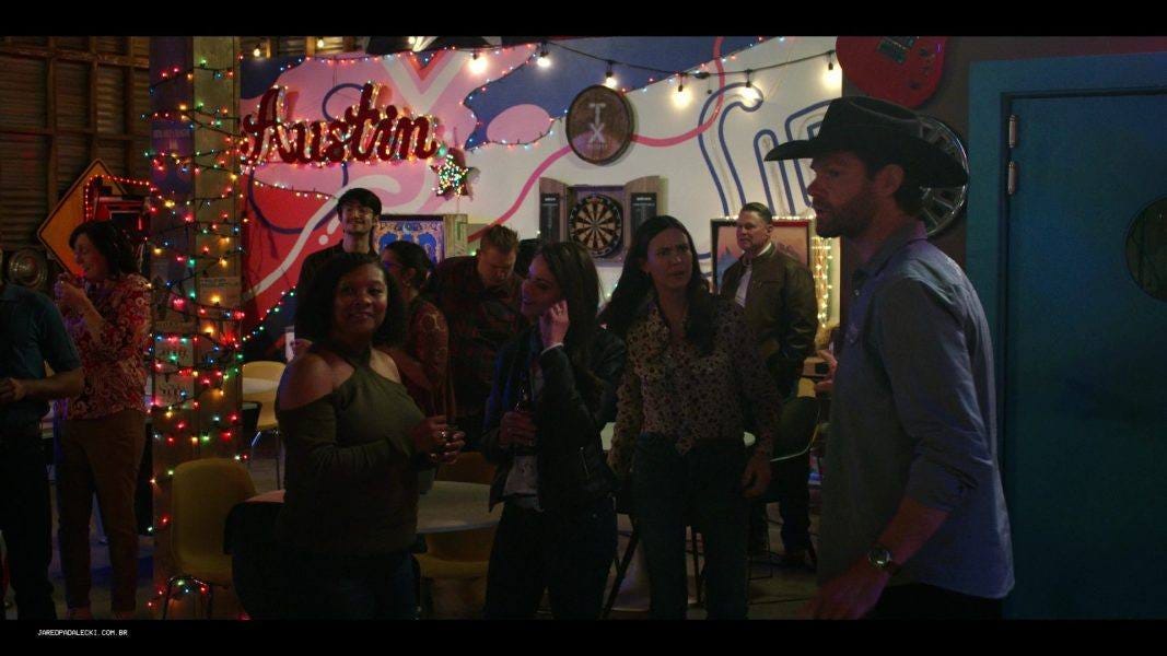 Cordell Walker watching Sadie looking at shady guy that Jared Padalecki wants to hook up with on Walker set. Cordell Walker watching Sadie looking at shady guy that Jared Padalecki wants to hook up with on Walker set.