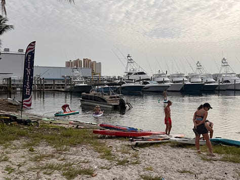 various photos from the BillBone Paddle the Peanut Race in Riviera Beach, Florida on Lake Worth Lagoon, Peanut Island