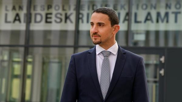 Omar Haijawi-Pirchner, the son of a Jordanian doctor and an Austrian nurse, was appointed as Austria's head of the Directorate of State Security and Intelligence (Facebook)