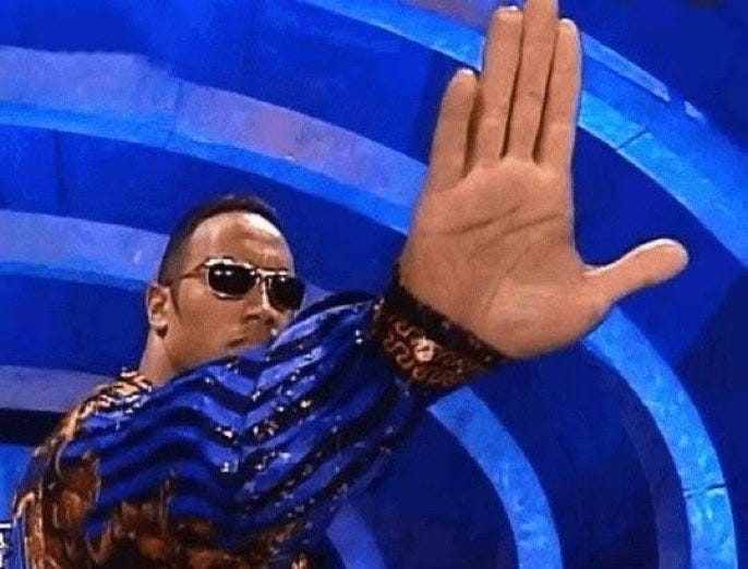 The Rock Talk To The Hand Meme Generator - Imgflip