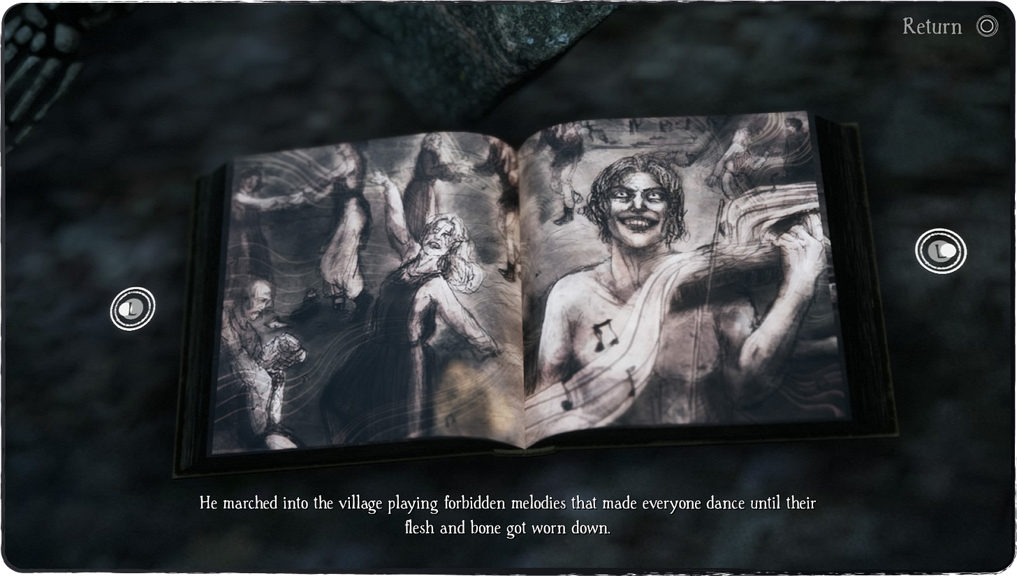 An image showing a storybook of one of the enemies.