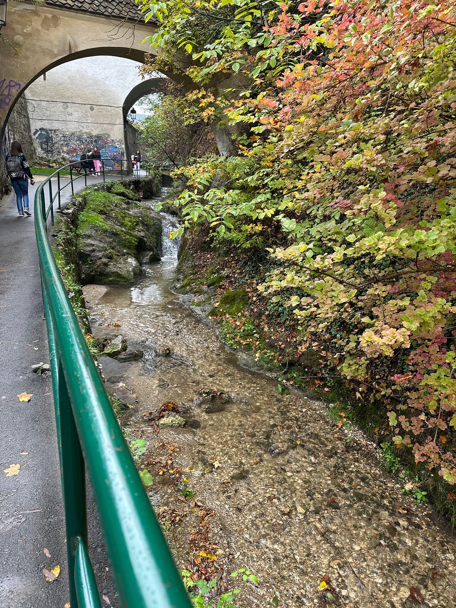 The walkway along the city walls of Brasov