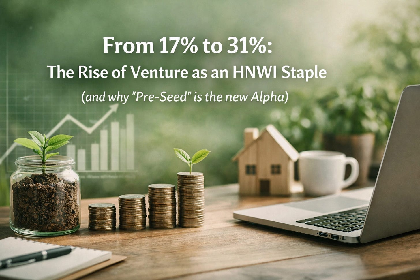 [HERO] From 17% to 31%: The Rise of Venture as an HNWI Staple (and why 'Pre-Seed' is the new Alpha)