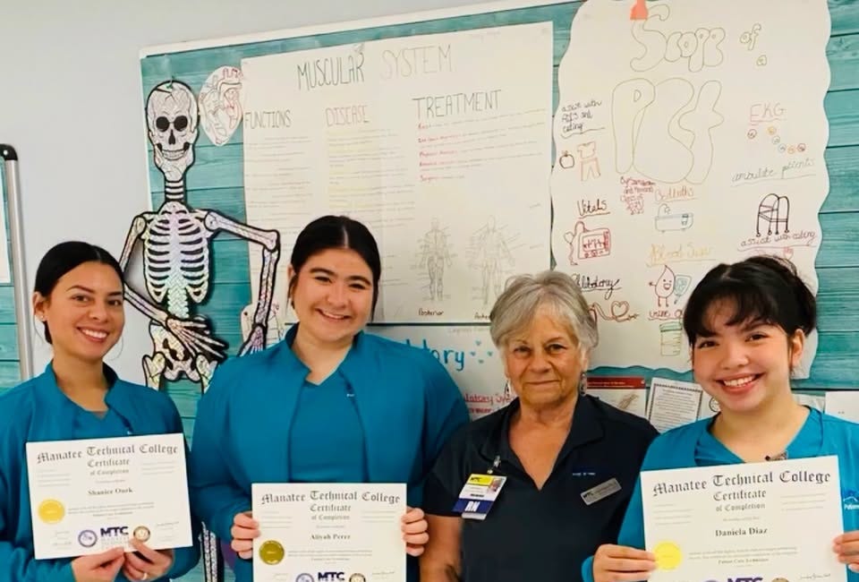 Manatee Technical College Nursing Assistant Students Achieve 100% Certification Exam Pass Rate