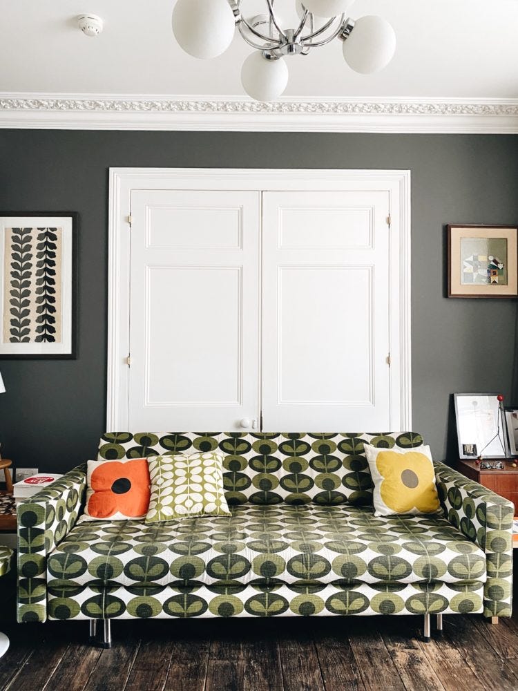 orla kiely vintage stem print sofa at her home orla kiely vintage stem print sofa at her home