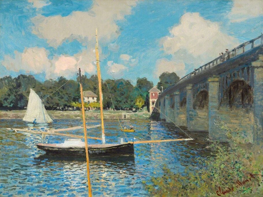 Claude Monet, ‘The Bridge at Argenteuil’, 1874, Painting, Oil on canvas, National Gallery of Art, Washington, D.C.
