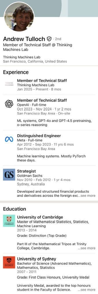 Who is Andrew Tulloch? High-Profile AI Researcher Reportedly Refuses Meta's  $1billion Recruitment Offer