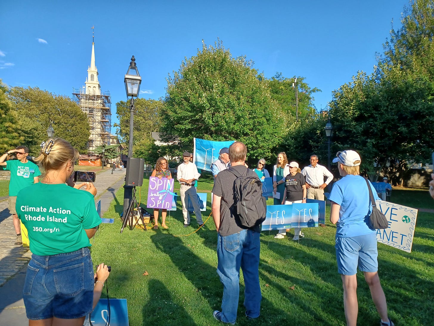 Rally for Revolution Wind, downtown Newport, RI, August 26, 2025