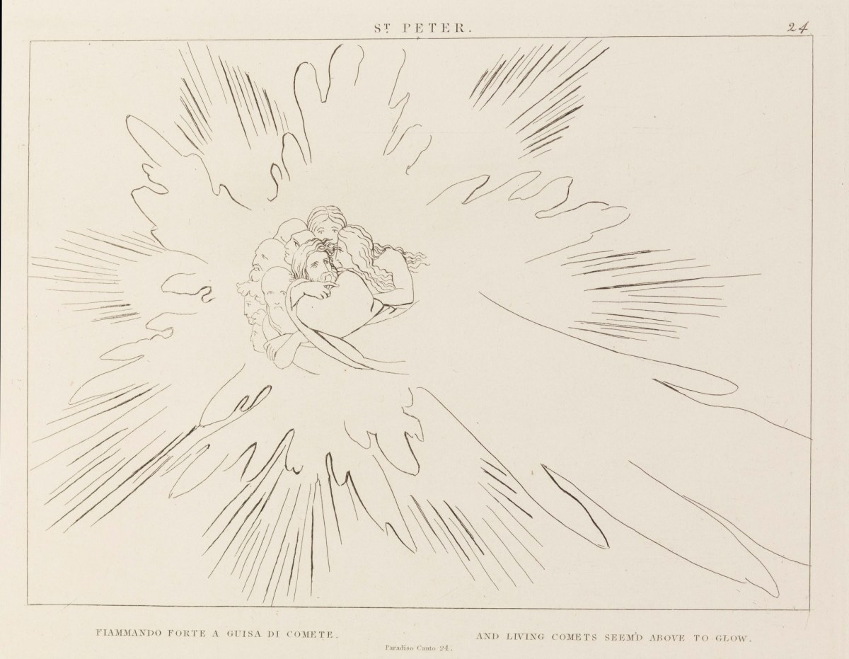 John Flaxman RA, 'St. Peter' (from The Divine Comedy, Paradise) 