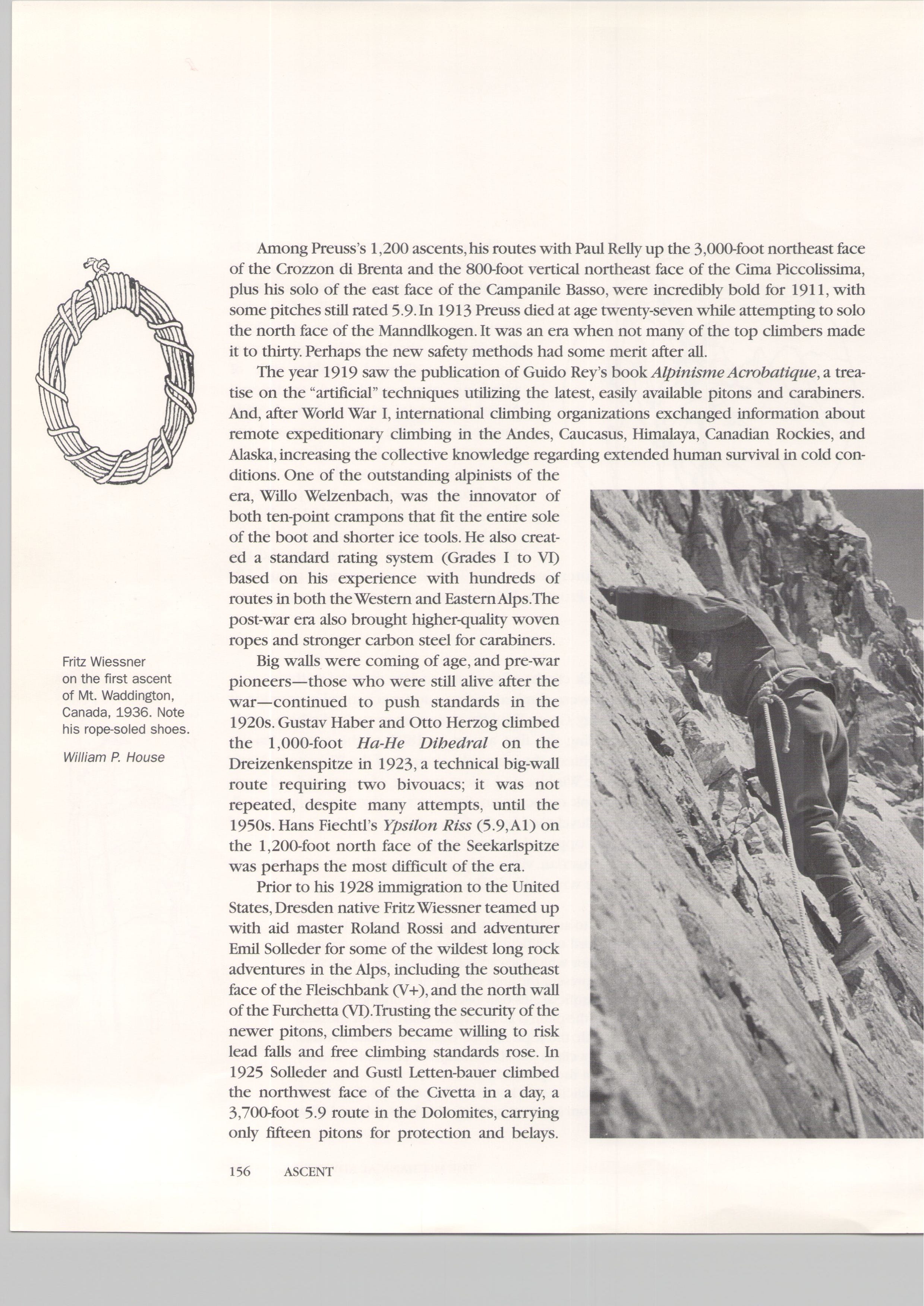 Big wall history book notes (1994) - by John Middendorf