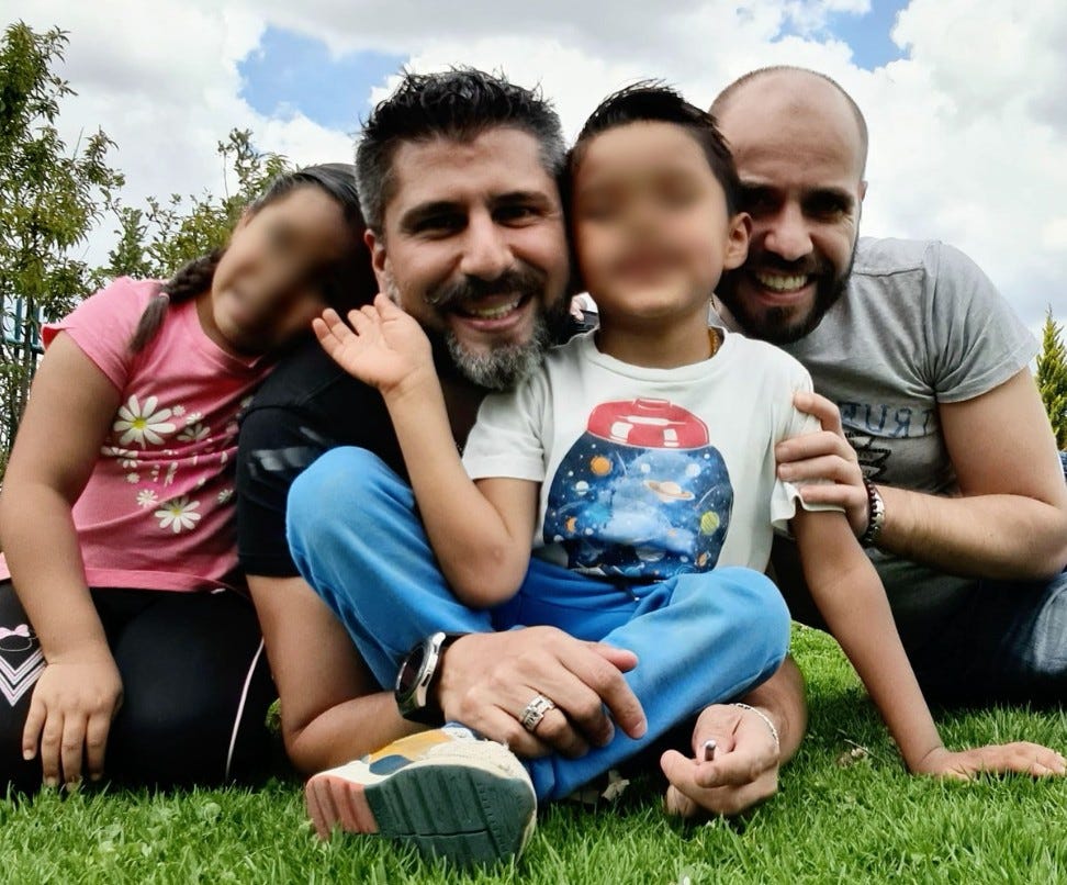 Leonardo Poblete Galván y su familia, en una imagen de 2022. Crédito: Leonardo Poblete