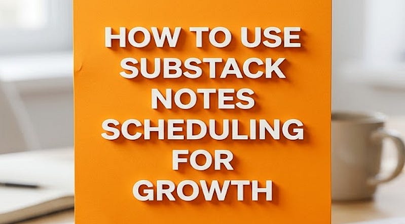 How to use Notes Scheduling to grow your Substack
