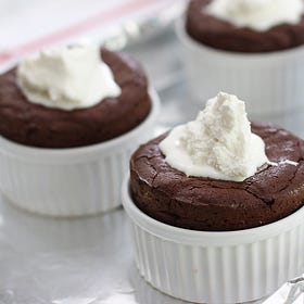 Dark Chocolate Soufflés