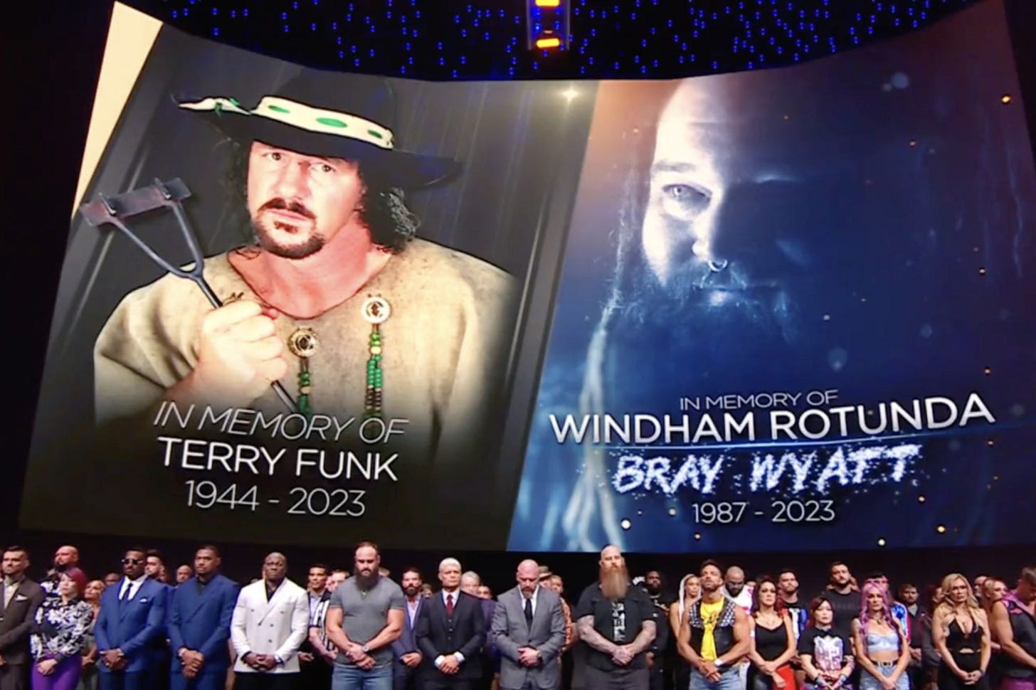 Bray Wyatt, Terry Funk get emotional tribute at WWE 'SmackDown' Bray Wyatt, Terry Funk get emotional tribute at WWE 'SmackDown'