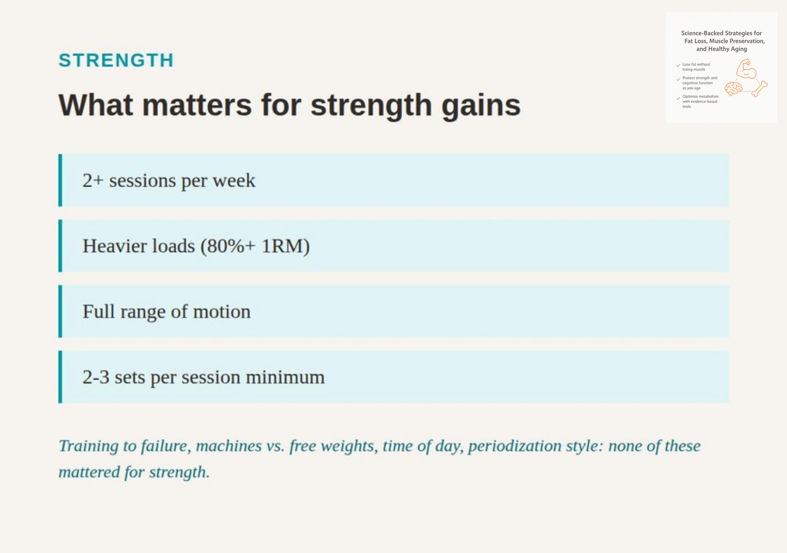 Strength Training Cheat Sheet 2026