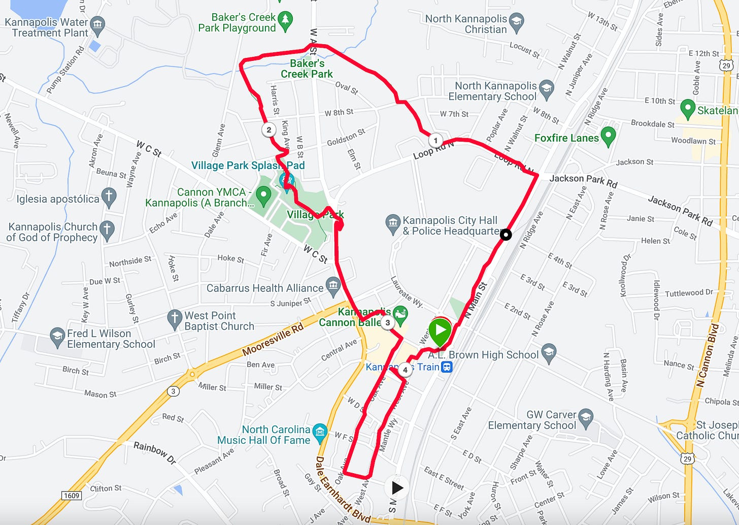 map of run
