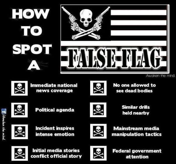 FALSE FLAGS ALL AROUND US - by Nancy Muldoon