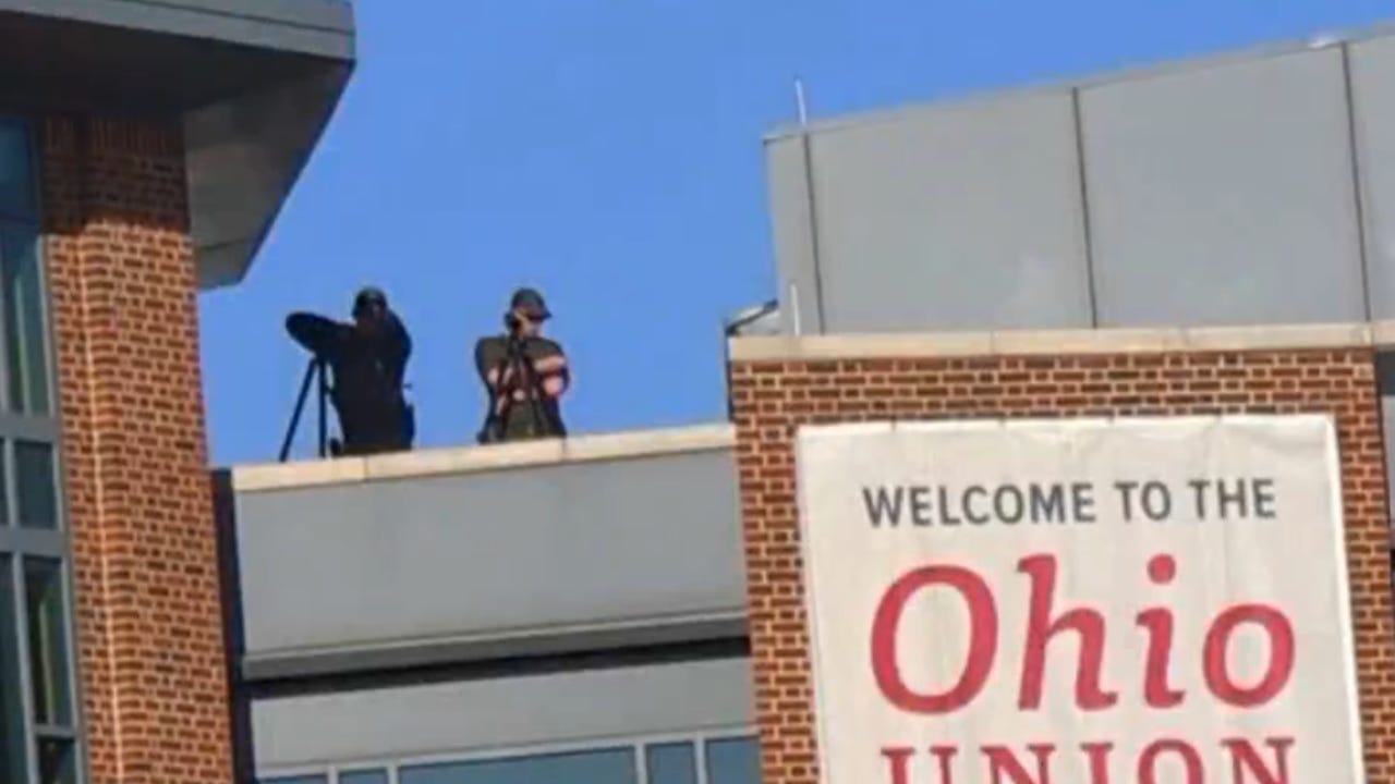 Law enforcement on Ohio campus. Why? Watching position?