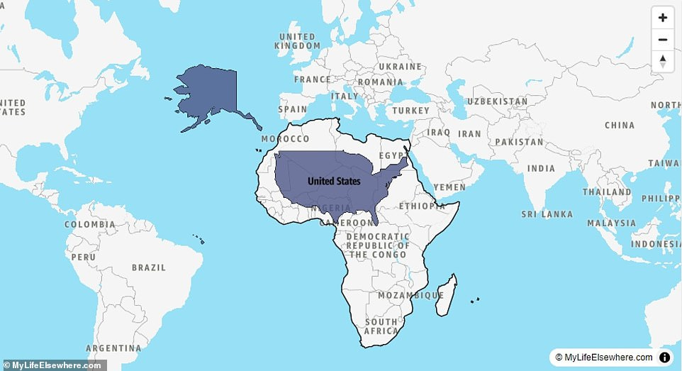 While America is colossal, it's no match for the continent of Africa, which is 3.1 times bigger While America is colossal, it's no match for the continent of Africa, which is 3.1 times bigger