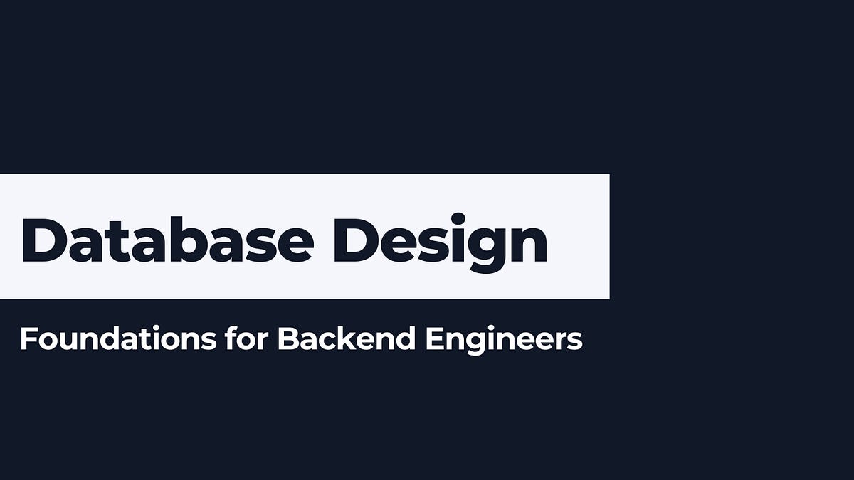 Database Design Thumbnail Database Design Doesn't Start With Table. It Starts With Consequences