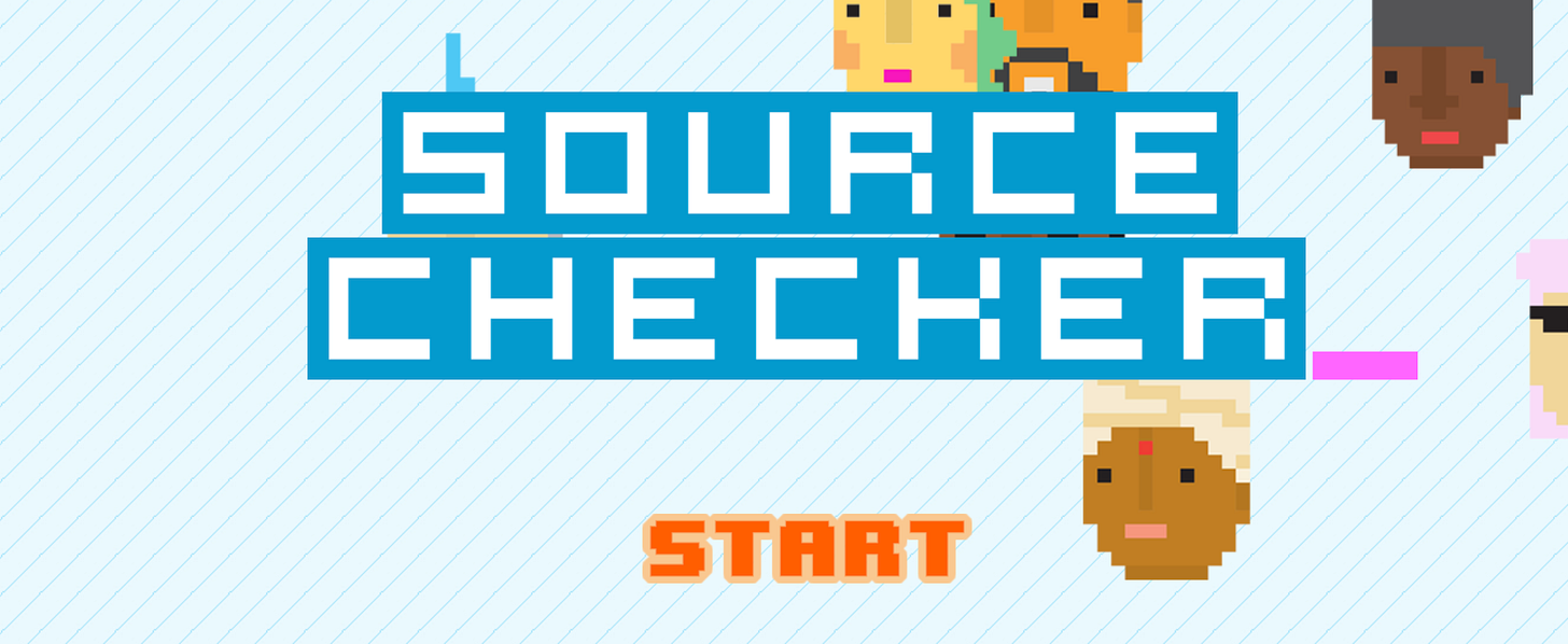 Screengrab: Source Checker Home Page