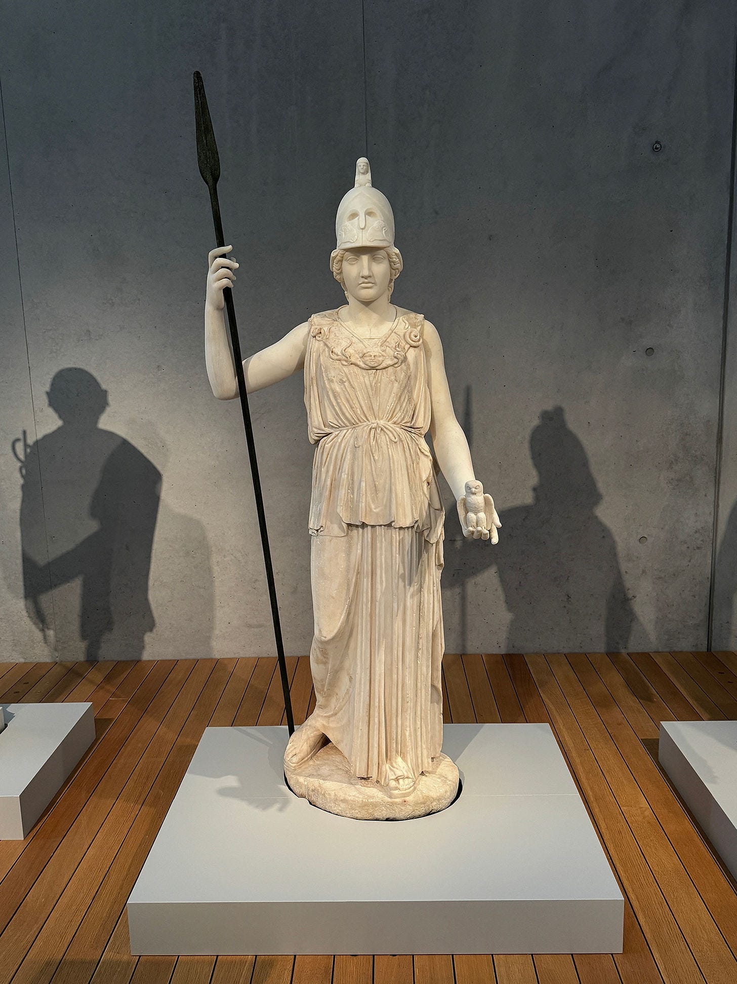 Statue of Athena, Late 1st century BC to early 1st century AD. Roman, Imperial period, reign of Augustus. Marble Provenance: Giustiniani. Collection Torlonia Collection, Rome