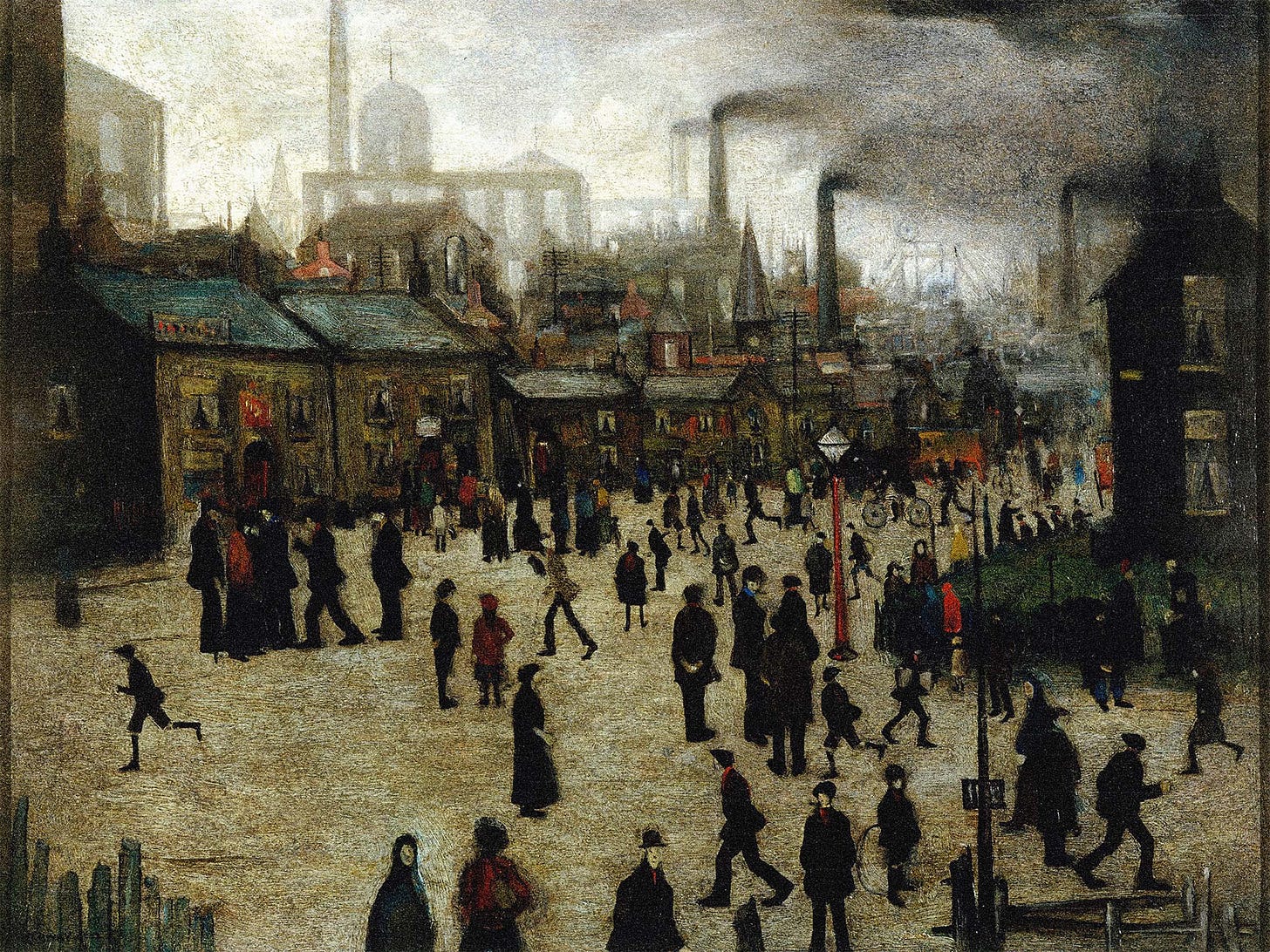 L.S. Lowry - Manufacturing Town 1922 - Wall Art Rolled Canvas – The Art  Print Company