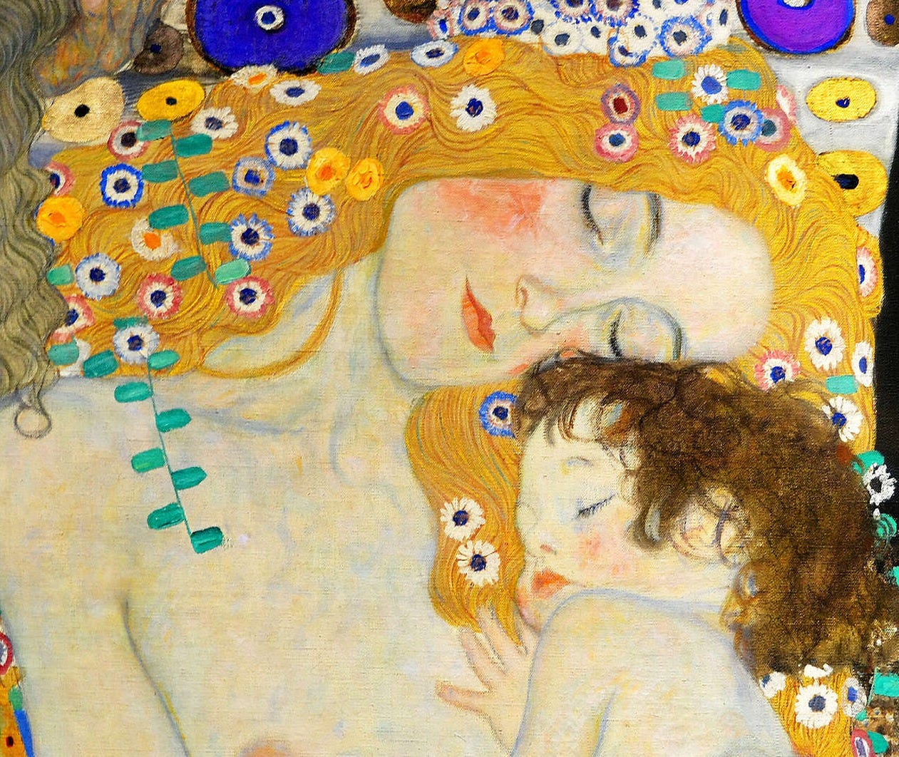 Mother and Child (detail) II print by Gustav Klimt | Posterlounge Mother and Child (detail) II print by Gustav Klimt | Posterlounge