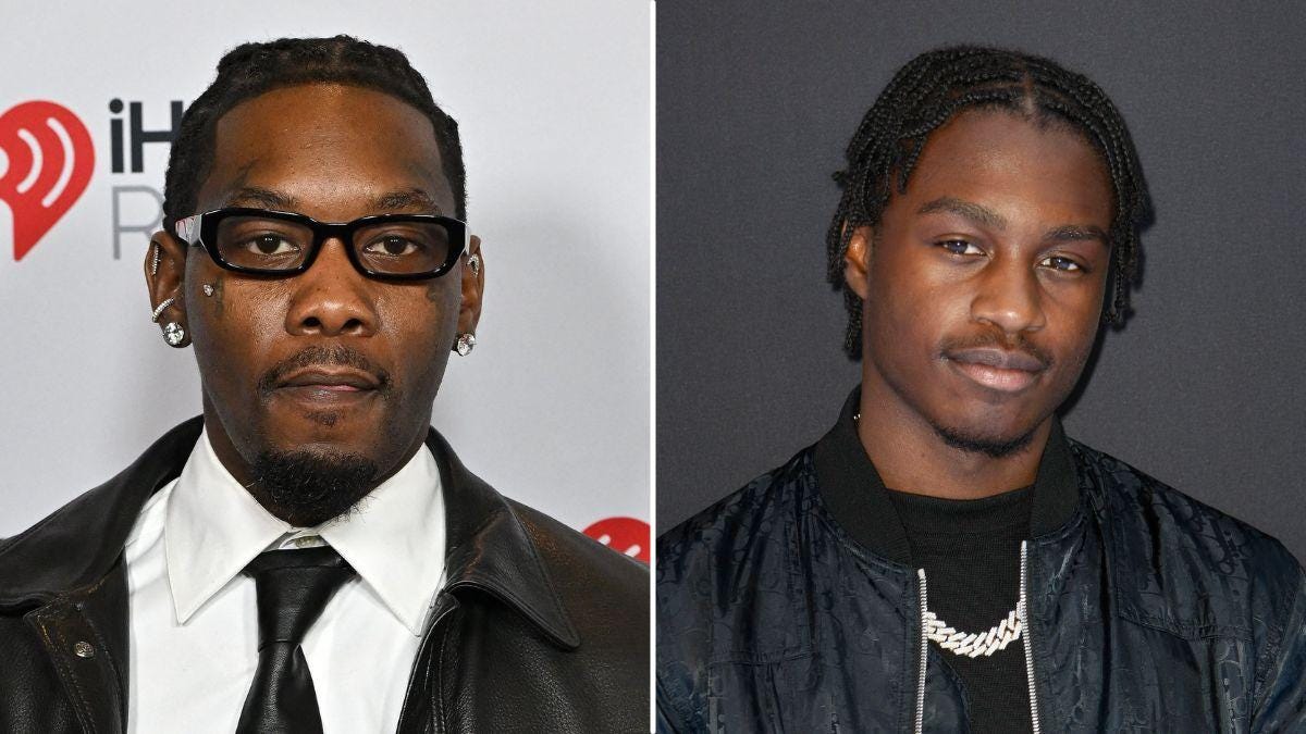 split image of Offset and Lil Tjay split image of Offset and Lil Tjay