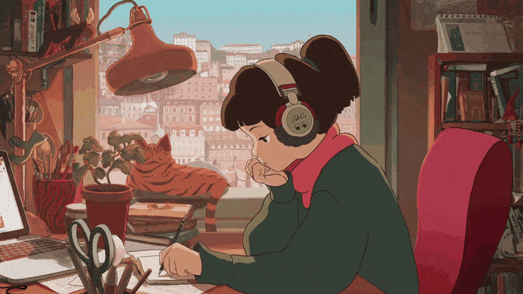 Image result for gif of anime study girl" Image result for gif of anime study girl"