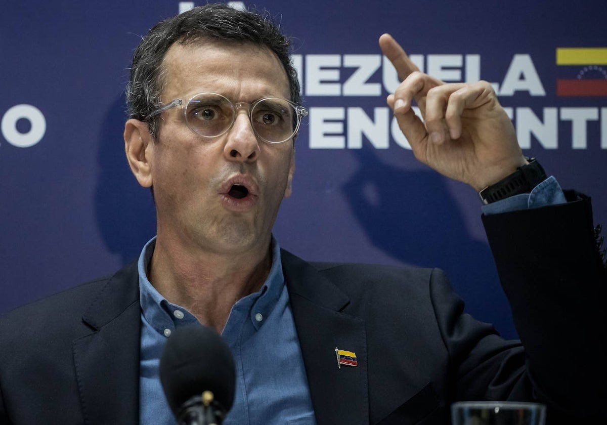 Henrique Capriles: «Evitamos una guerra civil cuando Maduro me robó las elecciones del 2013» Henrique Capriles: «Evitamos una guerra civil cuando Maduro me robó las elecciones del 2013»