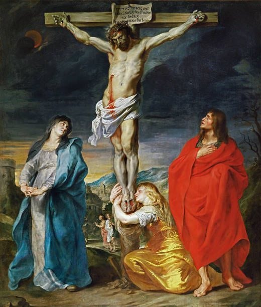 The Crucified Christ with the Virgin Mary, Saints John the Baptist and Mary Magdalene. Found in the collection of Louvre, Paris. The Crucified Christ with the Virgin Mary, Saints John the Baptist and Mary Magdalene. Found in the collection of Louvre, Paris.