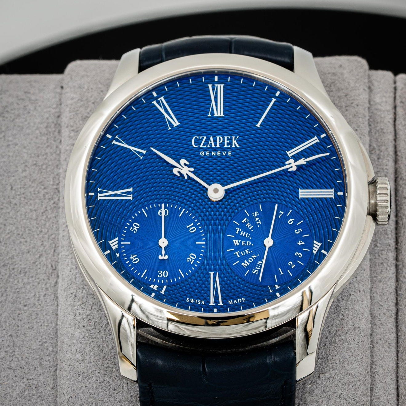 2023 Czapek Quai des Bergues 42.5 Steel / Blue / Roman / Strap 1031 Listing Image 1