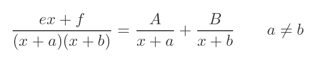 Simple partial fraction