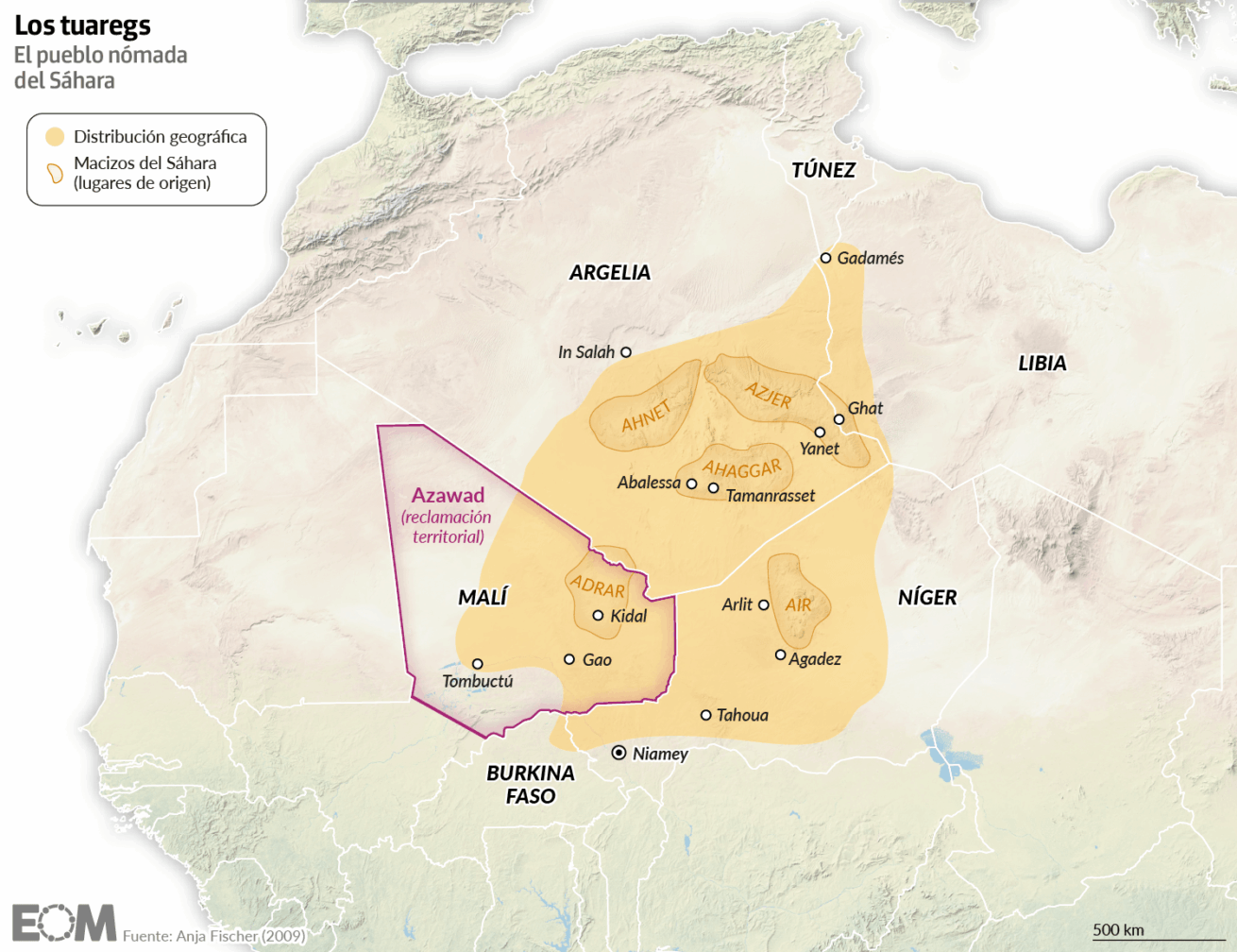 El mapa de los tuaregs
