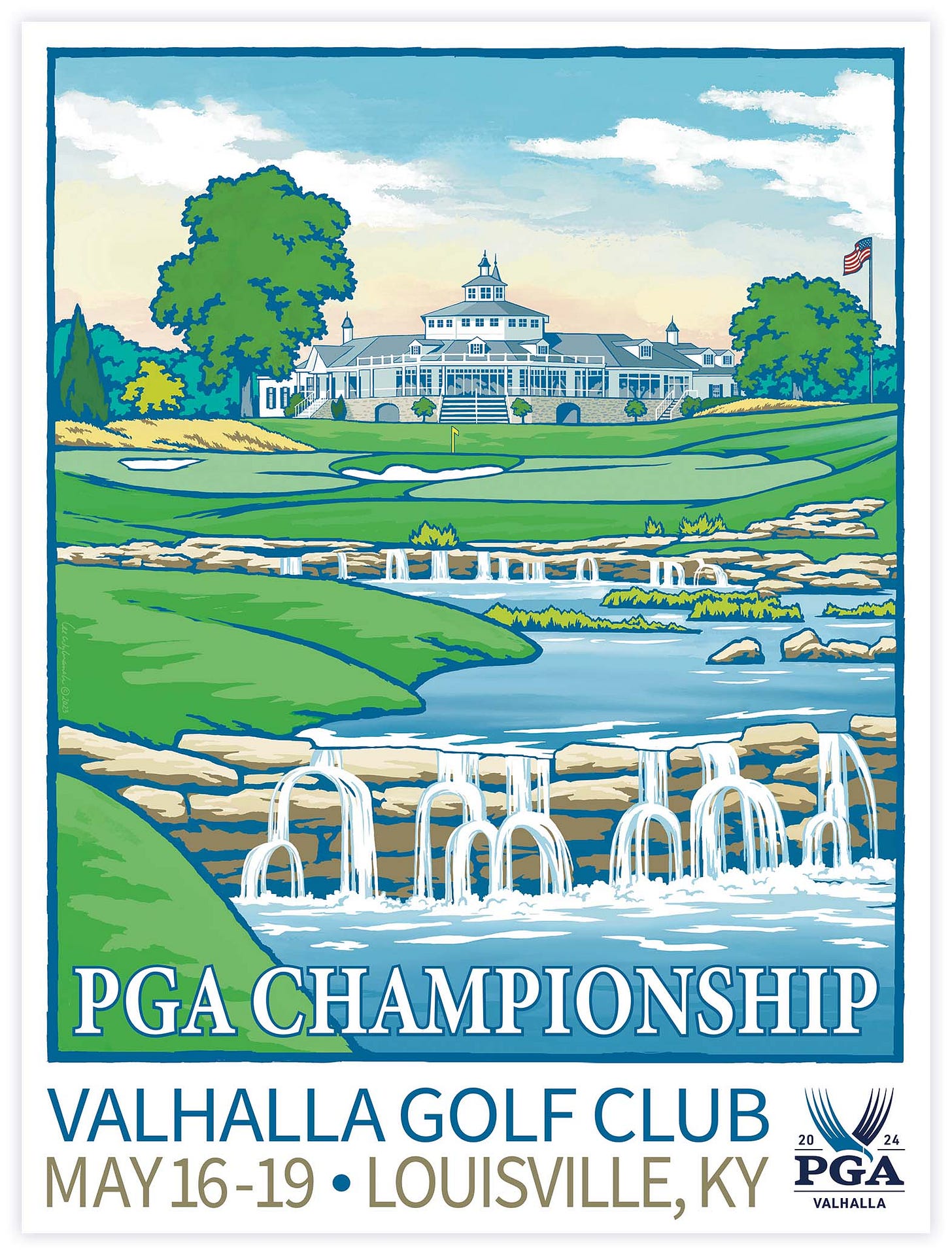 PGA Championship, lee wybranski, print golf club PGA Championship, lee wybranski, print golf club